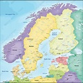 Digital Political Map Scandinavia 836 | The World of Maps.com
