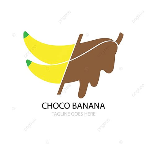 Gambar Vektor Logo Ikon Pisang Coklat Sederhana Berair Simbol Png