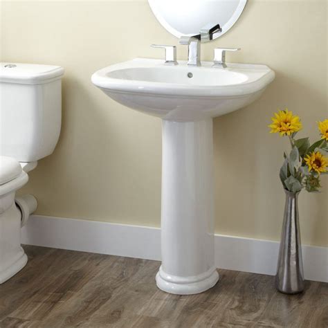 stylish bathrooms  pedestal sinks