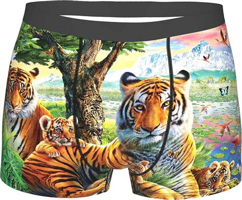 Tigers Mens Underwear Sexy Boxer Shorts Loose Fit Boxer Briefs Large