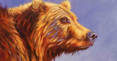 Paintings By Theresa Paden Wildlife Impressionism Grizzly Bear