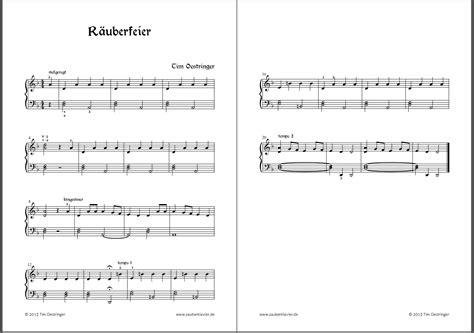 Akkorde für klavier vertehen : Tims "Räuberfeier" (mit kostenlosen Klaviernoten zum Downloaden) - Mein Klavierunterricht-Blog