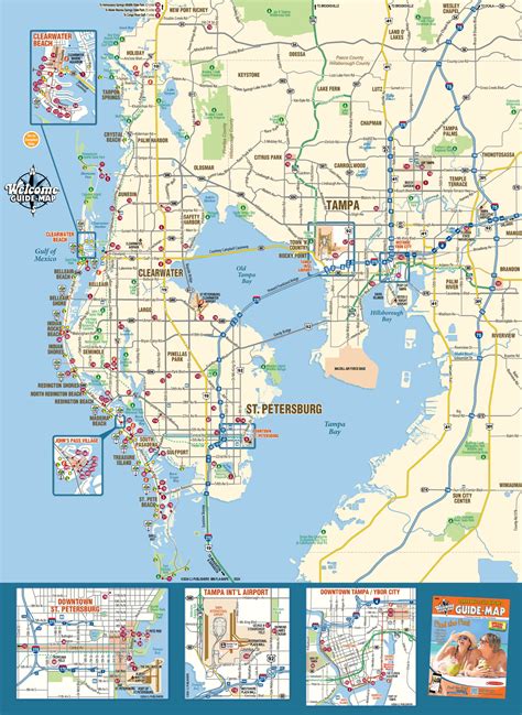 Tampa Bay And Gulf Beaches Welcome Guide Map