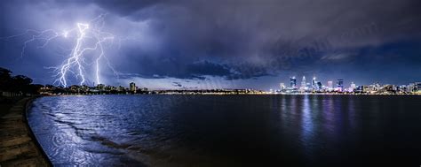 Michael Willis Photography Lightning Over South Perth