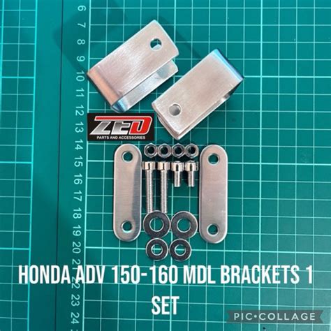 Honda Adv 150 160 Mini Driving Light Bracket Stainless Steel With Nuts And Bolts Shopee