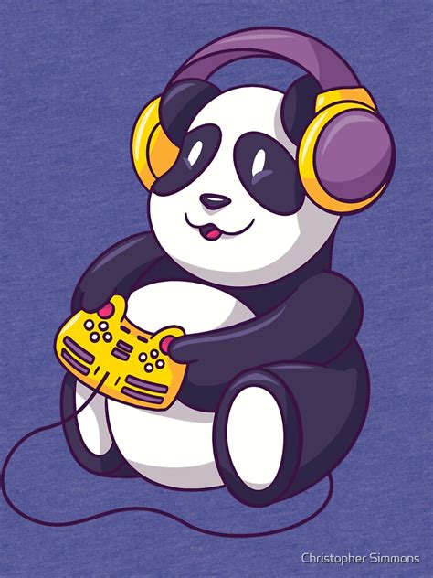 Gamer Panda T Shirt By Manstrations Redbubble