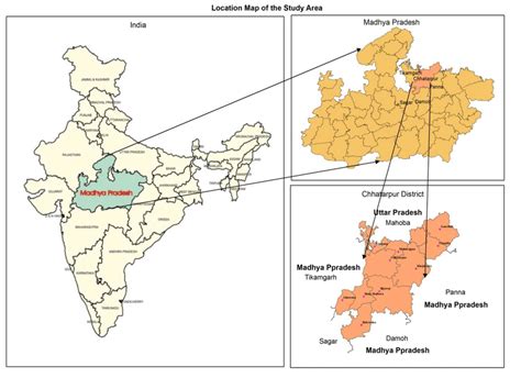 Location Map Of The Study Area Khajuraho The Famous Tourist Attraction