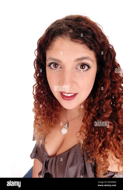 Female Curly Brunette Hair Hi Res Stock Photography And Images Alamy