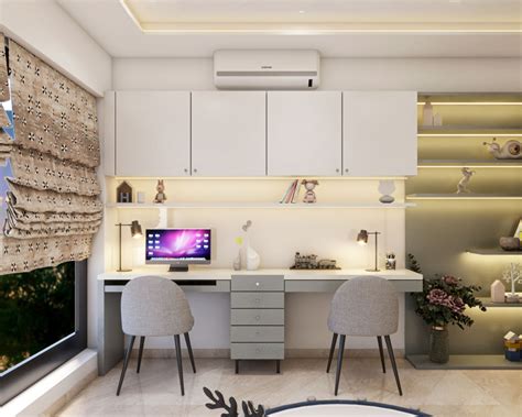 Modern Home Office Design With Cabinet Livspace