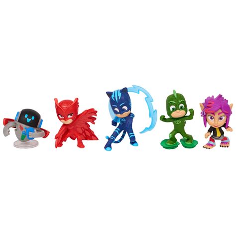 5 Pack Just Play Pj Masks Collectible Figure Set Figures Action And Toy