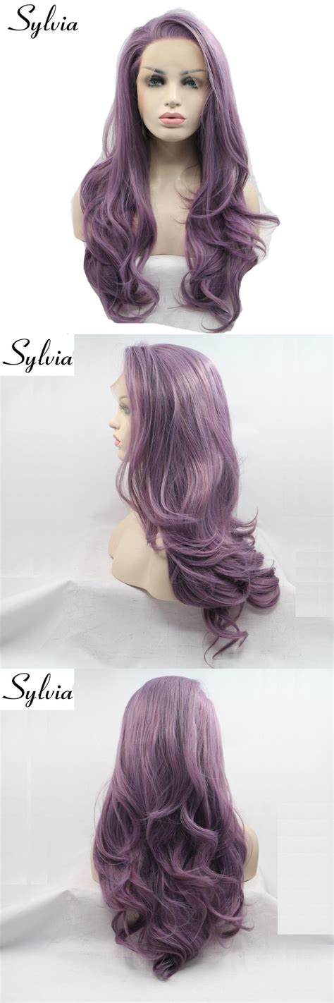 Visit To Buy Sylvia Purple Body Wave Synthetic Lace Front Wig With