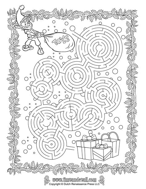 Christmas Maze Printable Tims Printables
