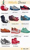 Athletic Shoes: Types of Sport Shoes in English with Pictures • 7ESL