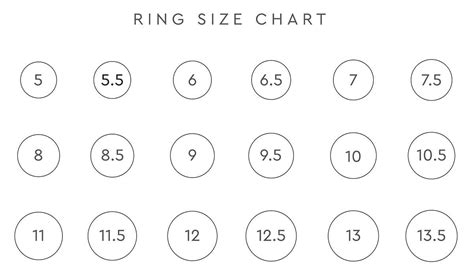 Ring Size Chart Printable Free Printable World Holiday