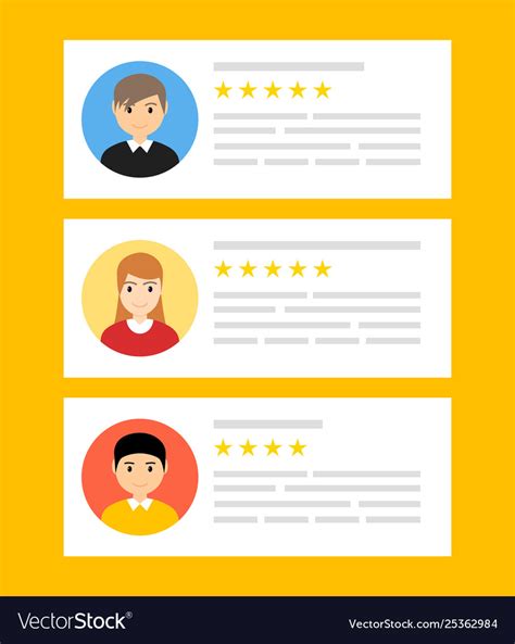 User Reviews Online Customer Feedback Review Vector Image