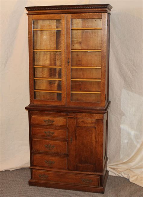 Bargain Johns Antiques Antique Oak Doctor Medical Cabinet Made By