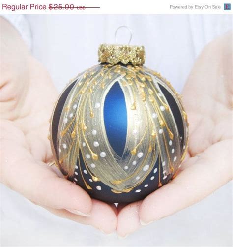 Faberge Inspired Christmas Ornament Midnight Blue Etsy Blue