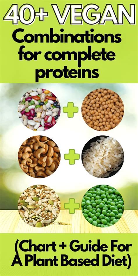 Complete Protein Combinations For Vegans Chart Foods Guide