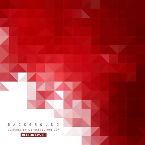 Red Abstract Triangle Background Vector
