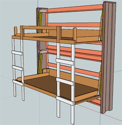 How To Build Murphy Bunk Bed Diy Plans Woodworking Carpentry Projects Painstaking97pff