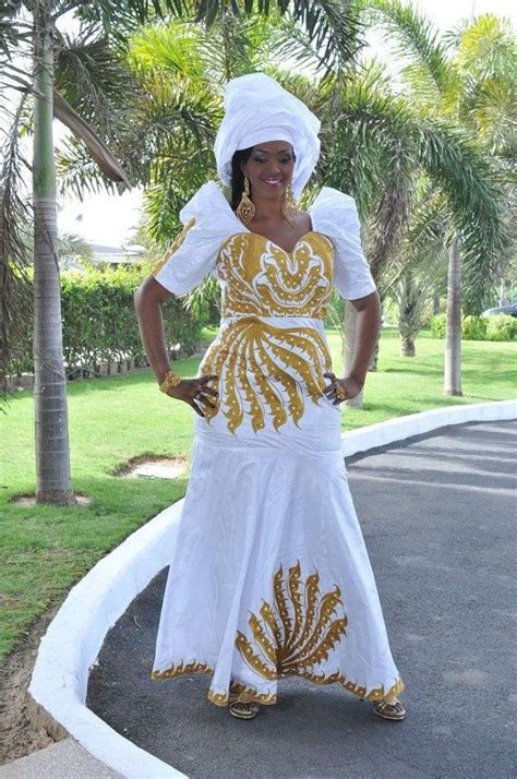 African White Floor Length Bazin Maxi Dress African Print Clothing