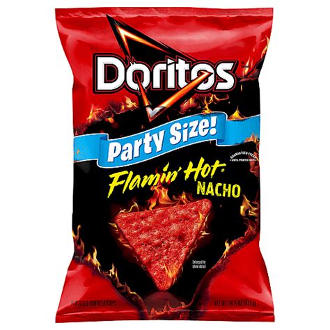 Doritos Tortilla Chips Flamin Hot Nacho Party Size 145 Oz Shop Trucchis Supermarket