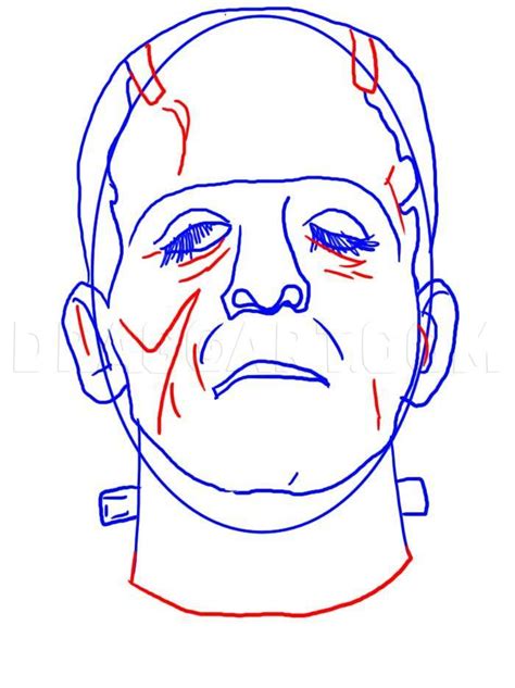 how to draw frankenstein step by step drawing guide by dawn dragoart