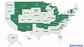 Landlocked States Of The United States - WorldAtlas
