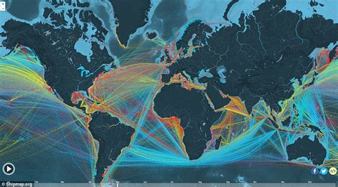 Interactive Map That Reveals The Route Of Every Merchant Ship On The