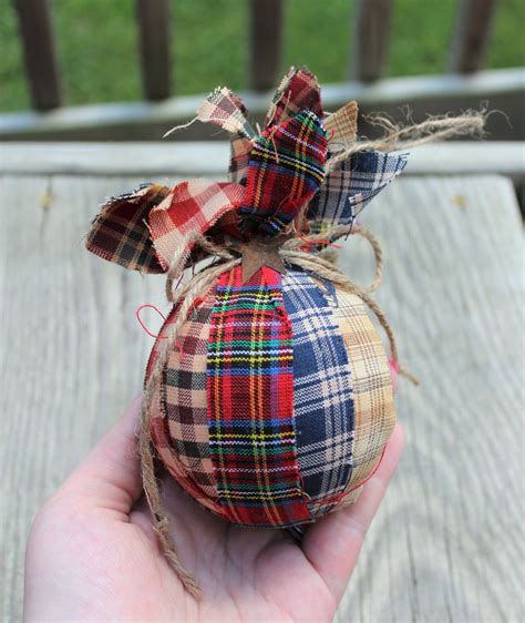 Primitive Christmas Ornaments Rag Ball Set Of 6 Or 12 Etsy