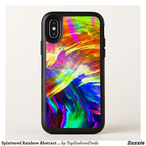 Splattered Rainbow Abstract Art Vibrant Colorful Otterbox Iphone Case