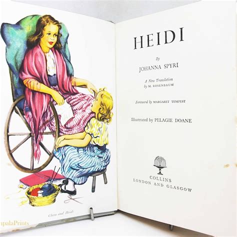 Vintage Heidi Book Etsy