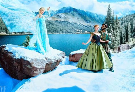 Photo Stars Of Disneys Frozen Musical Pose In Winter Wonderland For
