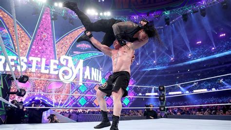 Wrestlemania 34 ~ Roman Reigns Vs Brock Lesnar Wwe Photo 41294245