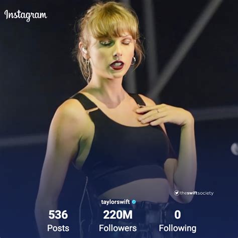 The Swift Society On Twitter 📲 Taylorswift13 Surpassed 220 Million Followers On Instagram