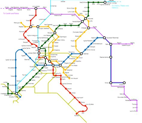 Athens Public Transport Map Transport Map Athens Metro Map