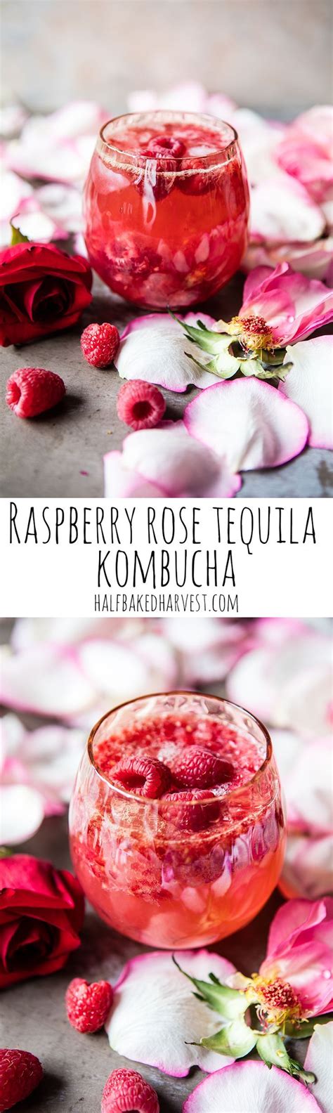 Raspberry Rose Tequila Kombucha Recipe Refreshing Drinks Recipes