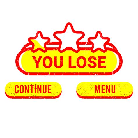 You Lose Vector Hd Images You Lose Cartoon Game Interface Creative