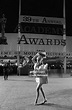 Actress Inger Stevens, in a short skirt outside the Academy Awards ...
