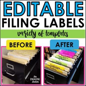 Home office filing cabinets can come in a number of different designs. Editable Filing Cabinet Labels/Strips by The Engaging ...