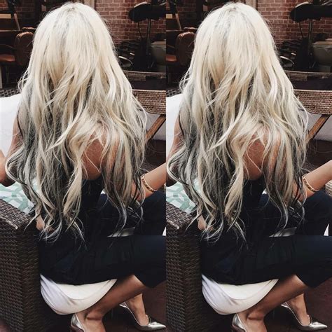Golden blonde hair dye on bleached hair (bleached to a pale blonde with neutral undertones) is very easy to achieve and usually requires a 20 vol. Long platinum blonde hair with dark underneath lowlights ...