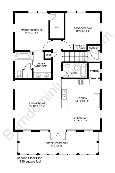 Bedroom Barndominium Floor Plans With Shop Floorplans Click