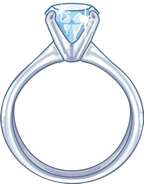 Transparent Engagement Ring Clipart Transparent Drawing Of Diamond