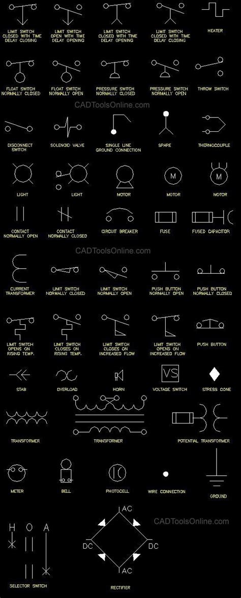 Electrical Schematic Symbols Dwg