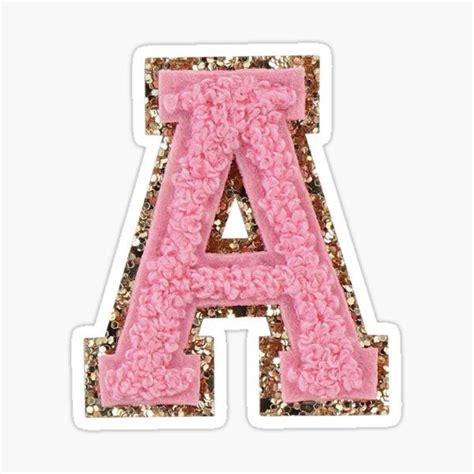 Sticker For Sale Avec Lœuvre Preppy Pink Varsity Letter A De L