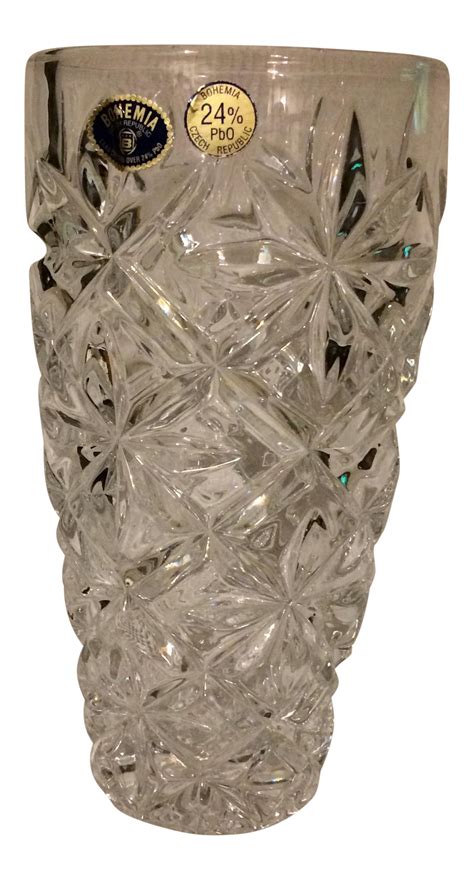 Bohemia Czech Republic 24 Lead Glass Crystal Vase Chairish
