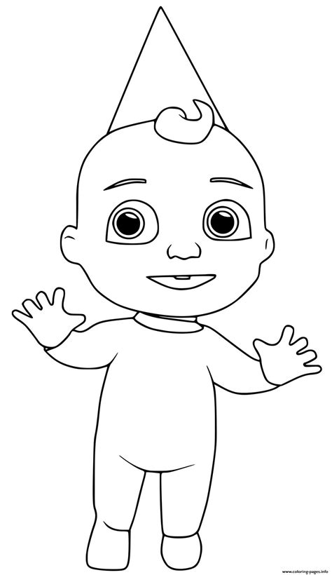 Cocomelon Jay Is Standing Coloring Page Printable