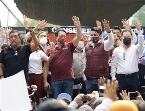 Pac Fica Protesta De Partido Morena Ante Ine Encabeza Mario Delgado