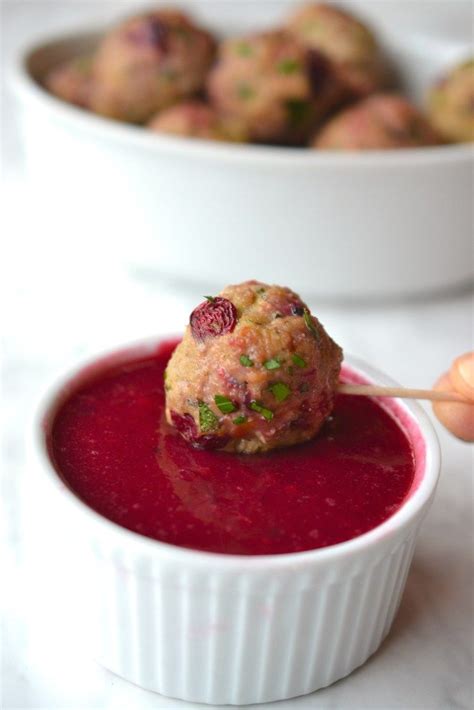 Turkey Cranberry Meatballs With Cranberry Orange Sauce Every Last