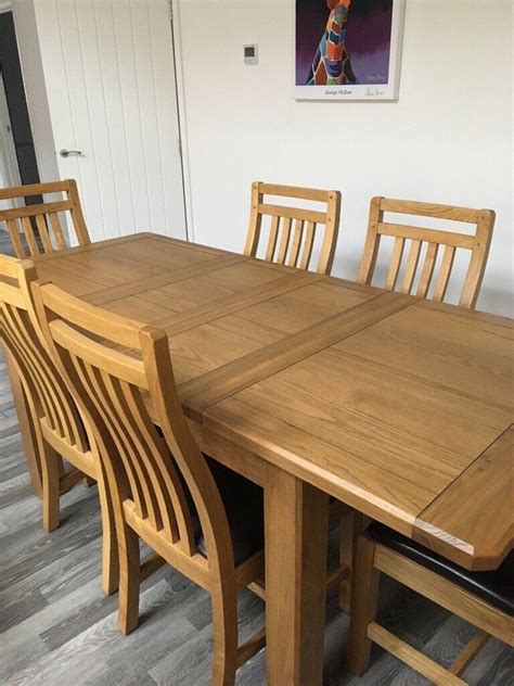 Harveys Large Extending Dining Room Table And 6 Chairs In